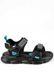 33907п-10 Туфли летние (черный-серый) 31-35 (5 пар)