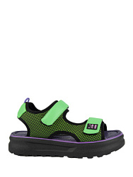 34572п-2 Туфли летние (черный-зеленый) 35-39 (5 пар)