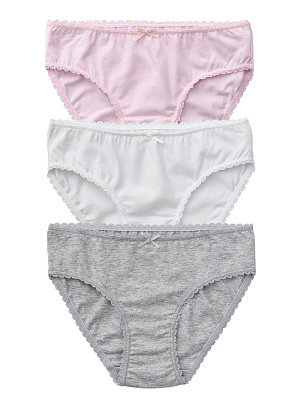 NUGLP01-WQ Набор трусов (белый/розовый/серый) 1-12 (1-2/2-3/3-4/5-6/7-8/9-10/11-12)