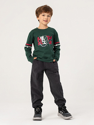 OKBCP11-93 Брюки вельветовые на флисе(серый) 92-128(92/98/104/110/116/122/128)