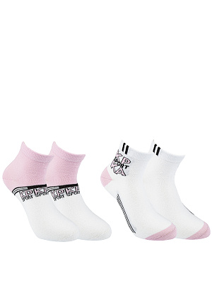 GKSC-2002-KW Носки 23-34 (23-25/26-28/29-31/32-34) белый/розовый