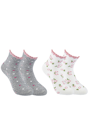 GKSC-2007-WA Носки 20-31 (20-22/23-25/26-28/29-31) белый/серый