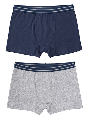 NUBLP02-MA Набор трусов-боксеров (т.синий/серый) 5-16 (5-6/7-8/9-10/11-12/13-14/15-16)