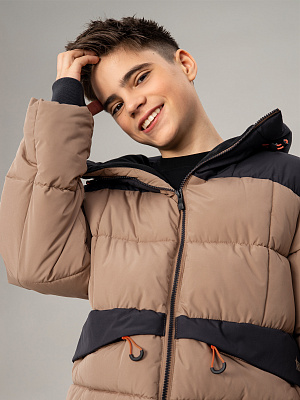 OJBCK16-T1 Куртка зимняя(бежевый) 134-170(134/140/146/152/158/164/170)