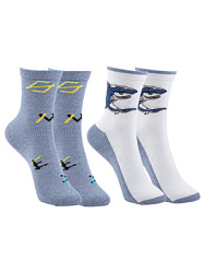 JKBAS02-WM Носки 26-34 (26-28/29-31/32-34) голубой-белый