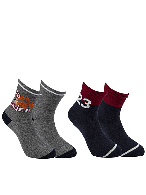 BKSC-2001-MA Носки 23-34 (23-25/26-28/29-31/32-34) синий/серый