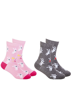 BKGAS05-98 Носки 20-31 () розовый/серый